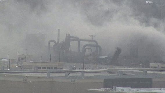 Firefighters battle two-alarm blaze, freezing conditions at Miller Compressing