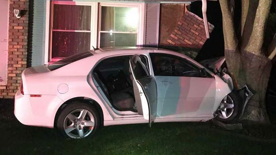 'What in the world?!' Car slammed into Waukesha home during police pursuit; man in custody