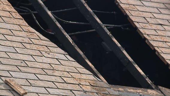 2 displaced by fire near 5th and Center; firefighter suffers leg injury