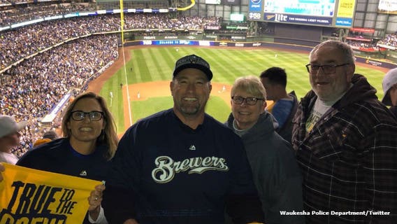 Waukesha police receive tickets to NLCS from Brewers pitcher Corey Knebel