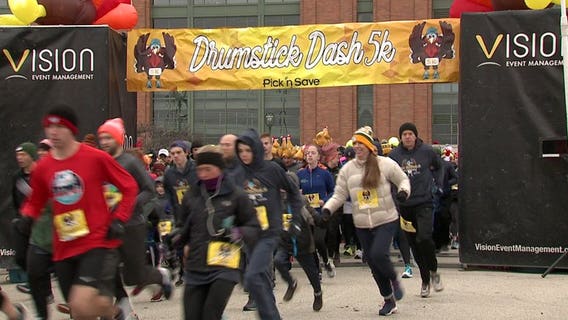 Drumstick Dash: Thousands burned calories before turkey, raising money for Feeding America