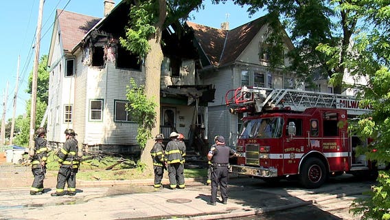 Firefighters battle house fire near 31st and Mt. Vernon in Milwaukee