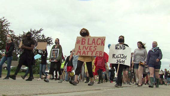Despite weather, demonstrations following death of George Floyd march on Wauwatosa