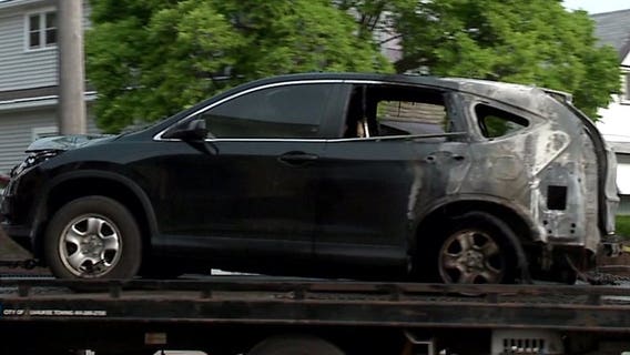 'I saw 2 males running:' Police investigate homicide after man found dead in vehicle that burst into flames