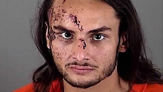 Man faces charges, accused of driving truck naked, slamming into police squads