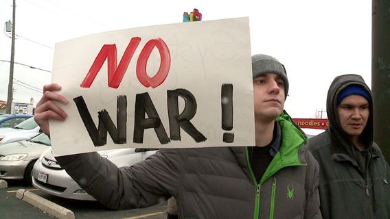 Demonstrators in Milwaukee condemn action in Iran: 'I hope that we are not headed for war'