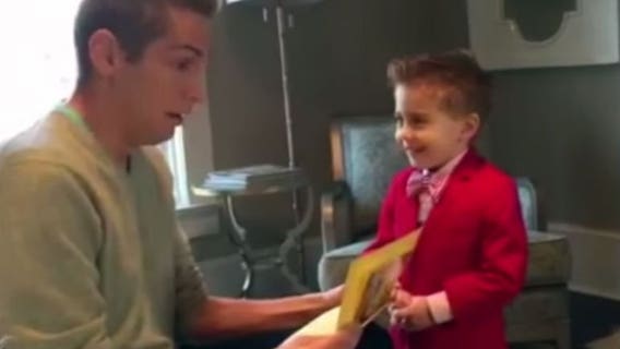 SO CUTE! Dapper four-year-old and Dad hatch a plan to ask boy's crush a big question on Valentine's Day!