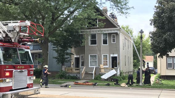 5 displaced by fire believed to have started in attic near Layton and Mitchell