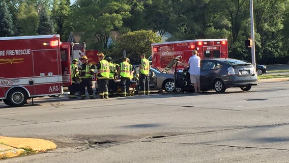 Three taken to the hospital after two-vehicle crash near 60th and Brown Deer Road