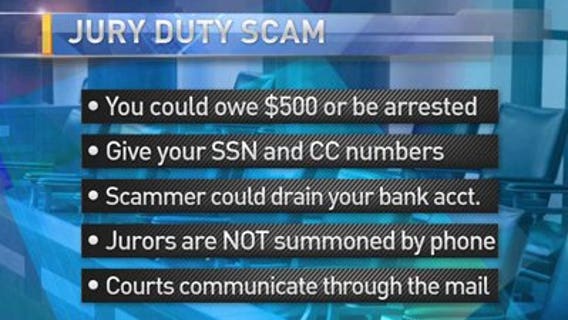 Contact 6: Jury duty scam draining bank accounts across country