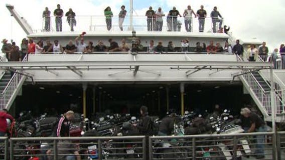 Heading home from the Harley 110th aboard the Lake Express