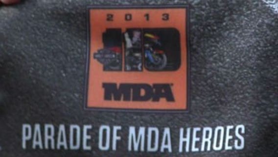 "MDA Heroes" ride in Harley-Davidson 110th Anniversary Parade