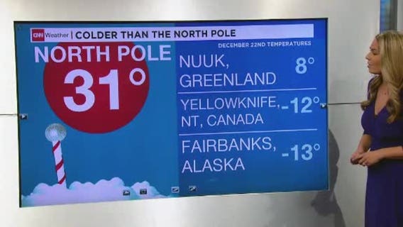 Heat wave hits North Pole days before Christmas