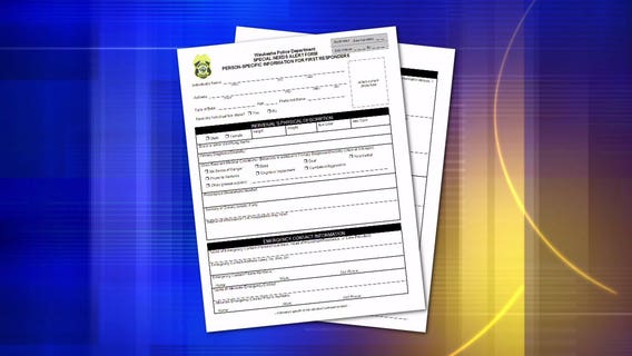 New forms help ensure first responders provide the best service to those with special needs