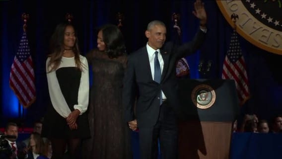 Where's Sasha? President Obama's daughter absent at farewell speech