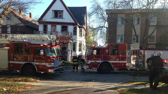 Firefighters battle possible arson fire at home near 26th & Highland; five left homeless