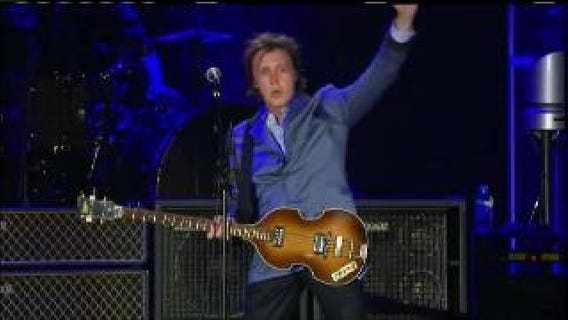 Fans attempt to get glimpse of McCartney before concert