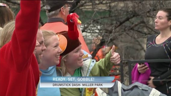 Ready, set, gobble! Chip spent the morning at the 4th annual Drumstick Dash