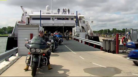 'A nice quick ride:' Motorcyclists hop off their bikes and let the ferry bring them to Milwaukee