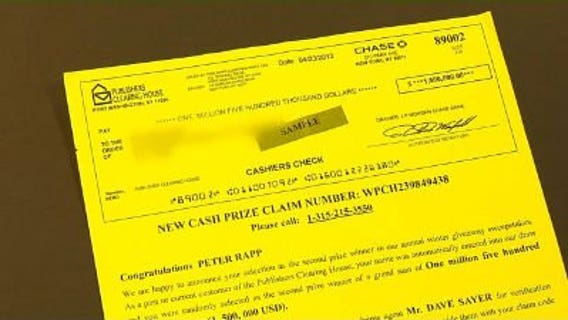 Man loses thousands in Publishers Clearing House scam