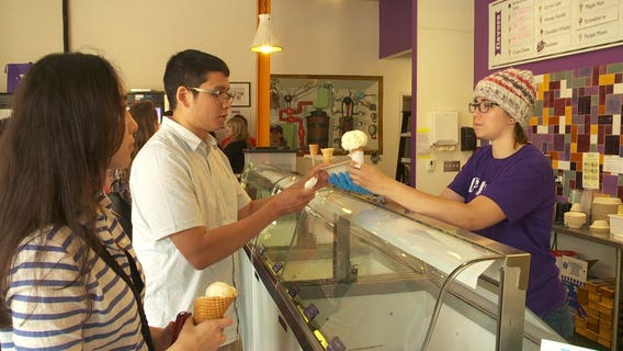 Purple Door serves new ice cream flavor created by Bay View HS students 🍦