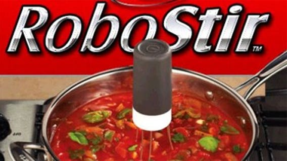 Contact 6's Katrina Cravy gives the "RoboStir" a try