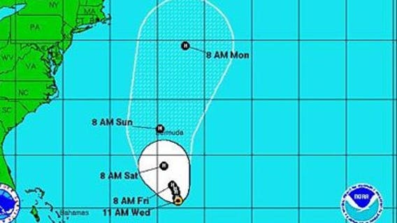 Hurricane Leslie dawdles as Bermuda braces