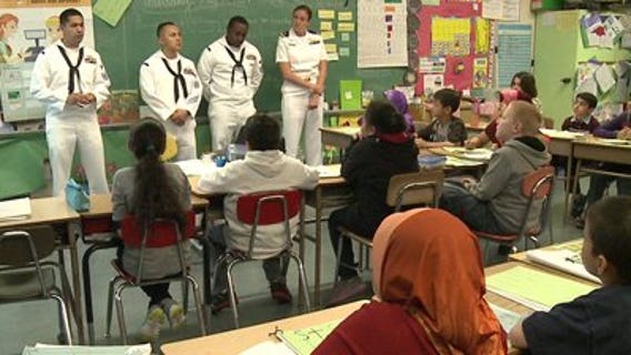 Stirring interest in sailing: USS Milwaukee crew visits MPS