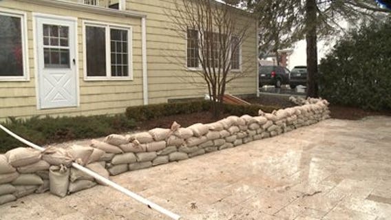 Watching the water in Ozaukee Co. as rain continues to fall