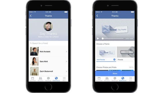 Celebrate your friendships: Facebook's latest feature lets you "Say Thanks"