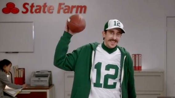 Aaron Rodgers' doppelganger stars in new State Farm ad