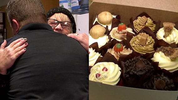 'Pretty special:' Jen's Sweet Treats bakes, delivers 2,000 cupcakes for firefighters on Thanksgiving