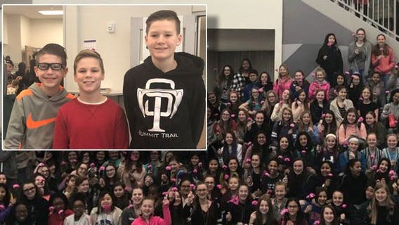 3 boys buy Valentine’s Day flowers for every girl, woman at middle school