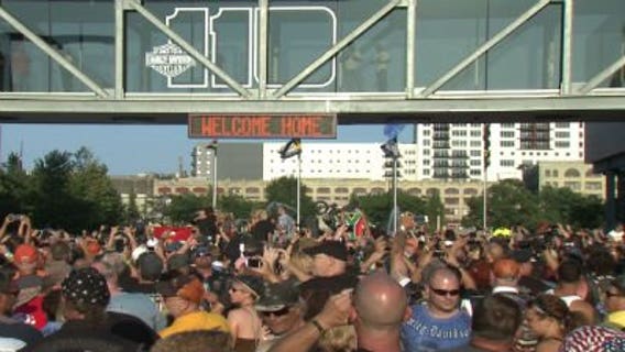 Countdown clock hits zero, and Harley 110th officially begins!