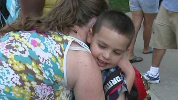 Surge of adrenaline for first day at Horace Mann Elementary School