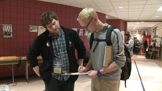 UW-Waukesha volunteers busy getting young voters registered