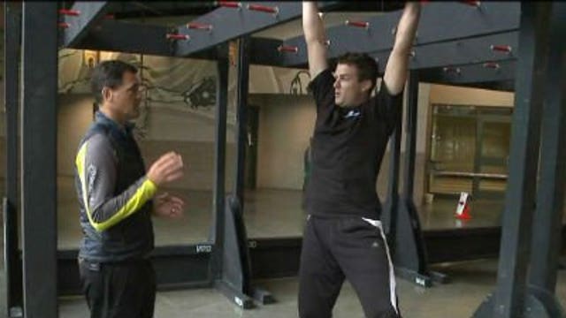 Chip helps test out obstacles at Spartan Race