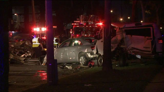 Seven people taken to the hospital after crash involving five vehicles near 35th and Capitol