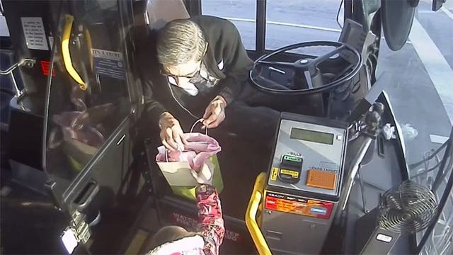 Special moment caught on camera between MCTS bus driver, his young passenger