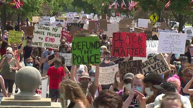 Groups march through Greendale, West Allis in honor of George Floyd, others