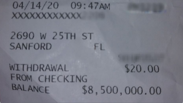 Florida woman withdrawing coronavirus stimulus payment found $8.5M in bank account