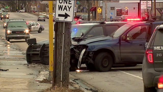 3 in custody following pursuit, crash with Glendale squad near 7th and Atkinson