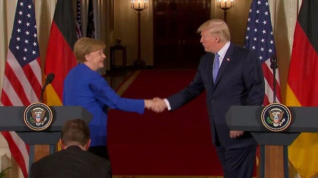 President Trump, Chancellor Merkel cordial, but no apparent movement on Iran