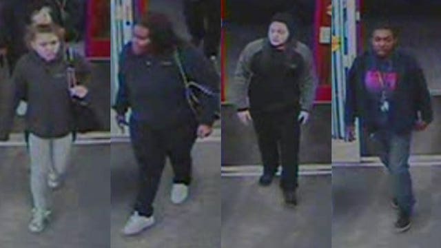 Four suspects accused of stealing $1,400 worth of condoms, energy drinks, earphones