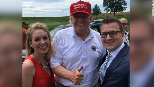 "Everyone having a good time?" President Trump crashes wedding at New Jersey golf club