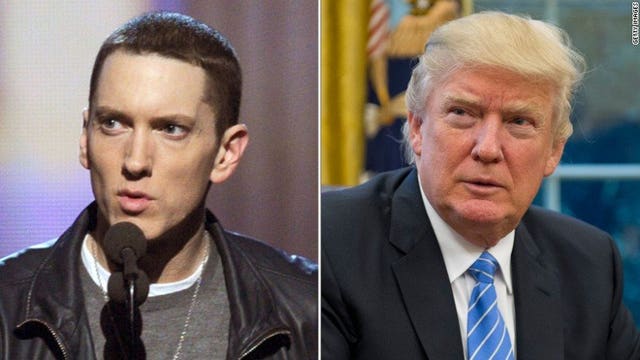 Eminem blasts President Trump in freestyle rap