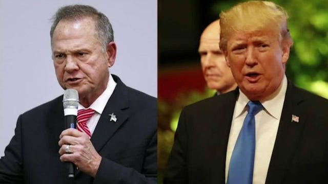 President Trump offers full support for embattled Republican Roy Moore