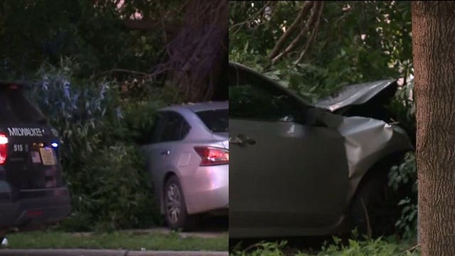 1 injured in crash involving stolen car near 54th Street and Mill Road in Milwaukee