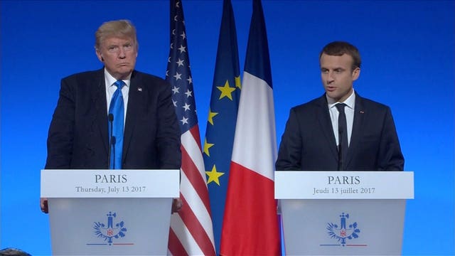 President Trump, Macron look past differences on Paris climate pact