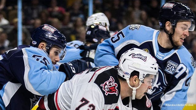 Home winning streak snapped: Milwaukee Admirals fell to Grand Rapids Griffins 3-2